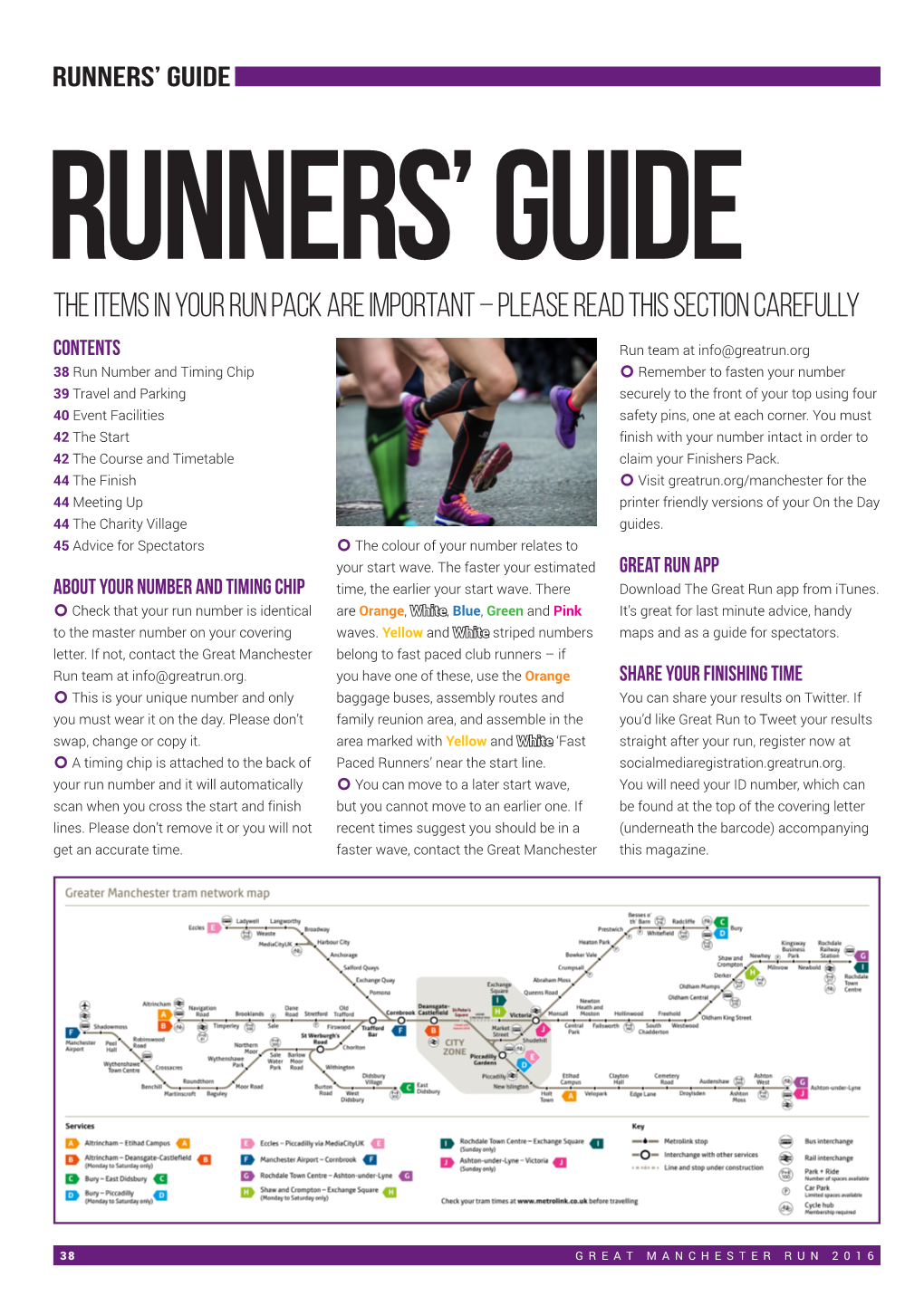 The Items in Your Run Pack Are Important – Please Read This Section Carefully