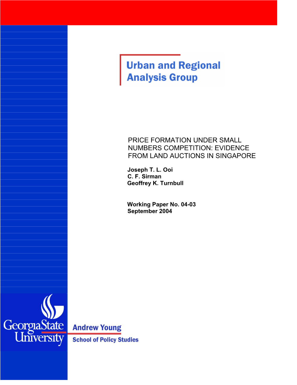 Evidence from Land Auctions in Singapore