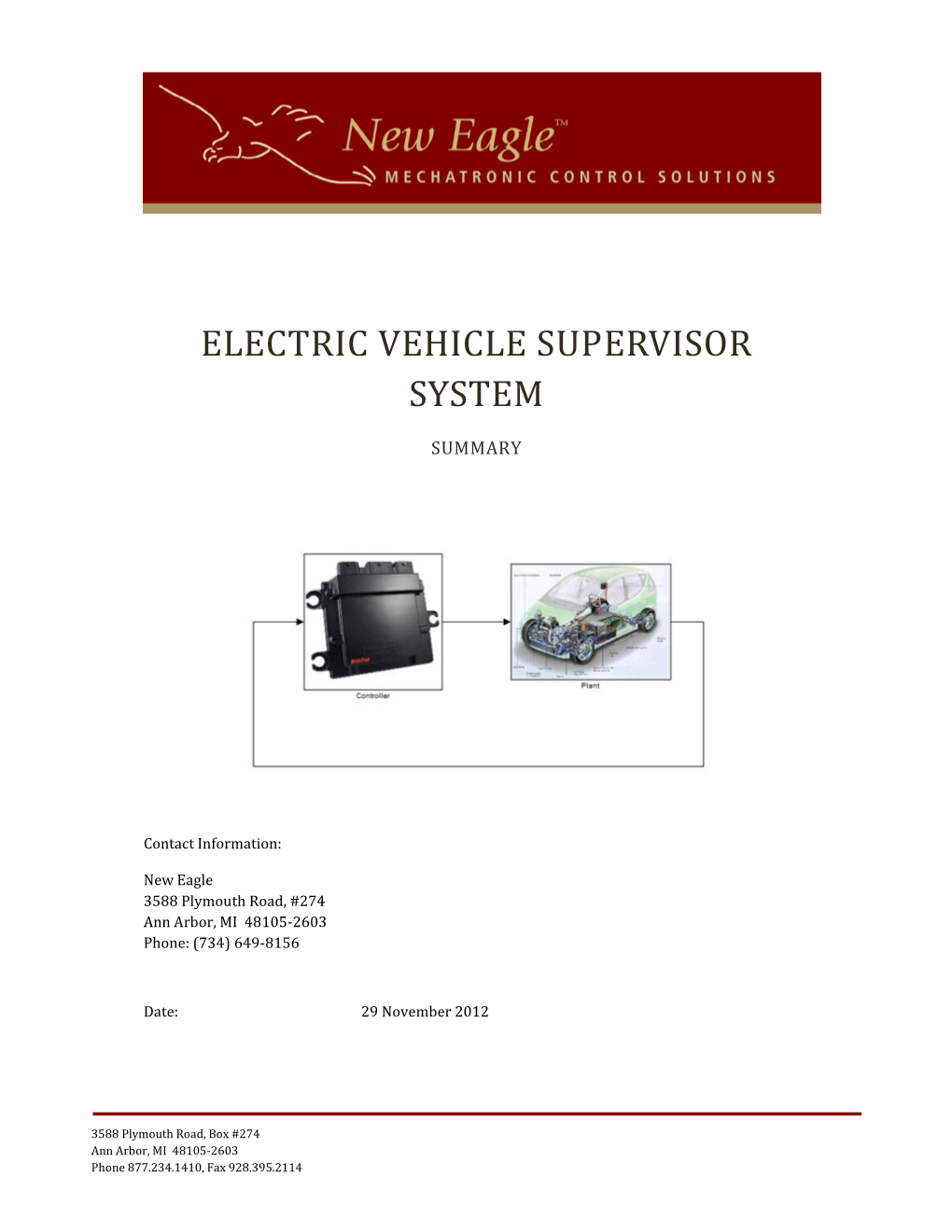 Electric Vehicle Supervisor System