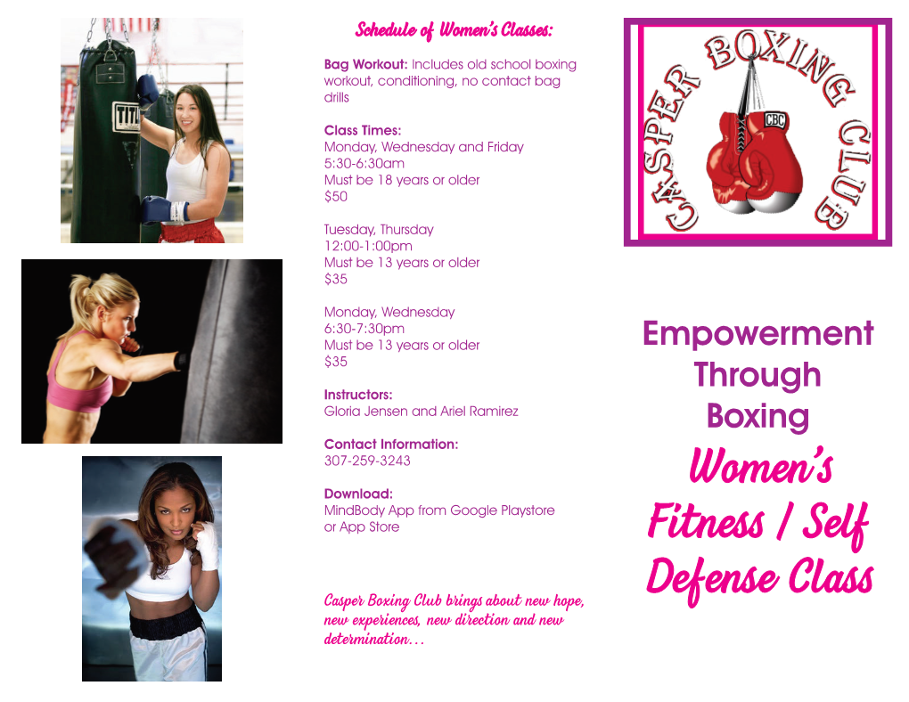 Woman's Boxing Class Flyer.Indd