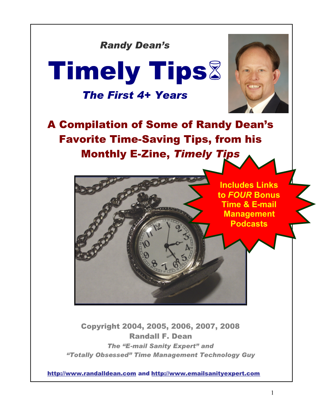 Timely Tips the First 4+ Years