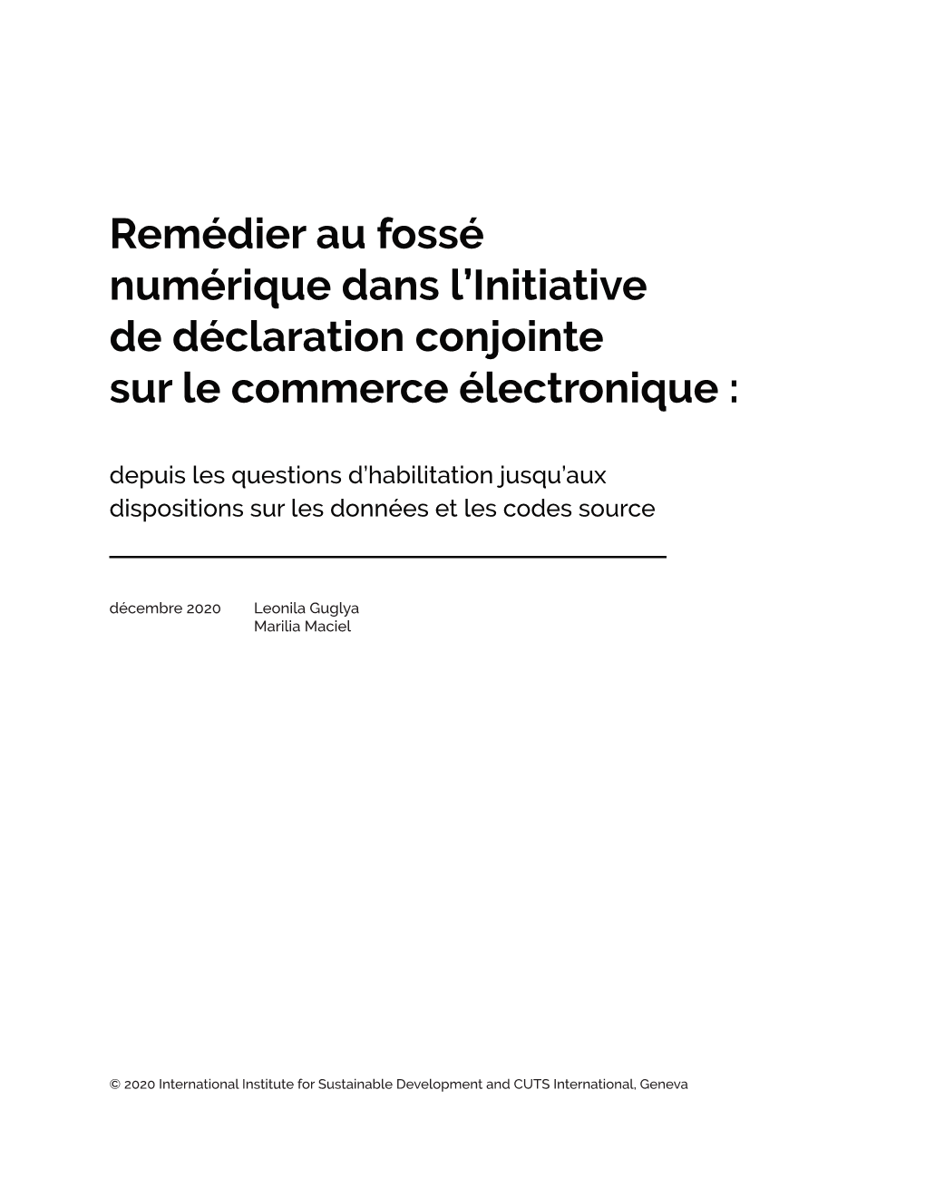 Remédier Au Fossé Numérique Dans L'initiative De Déclaration Conjointe