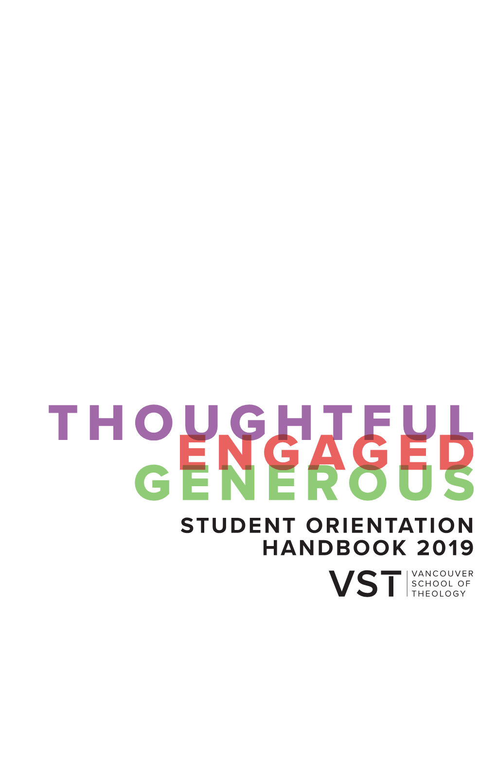 Student Orientation Handbook 2019 Table of Contents Welcome