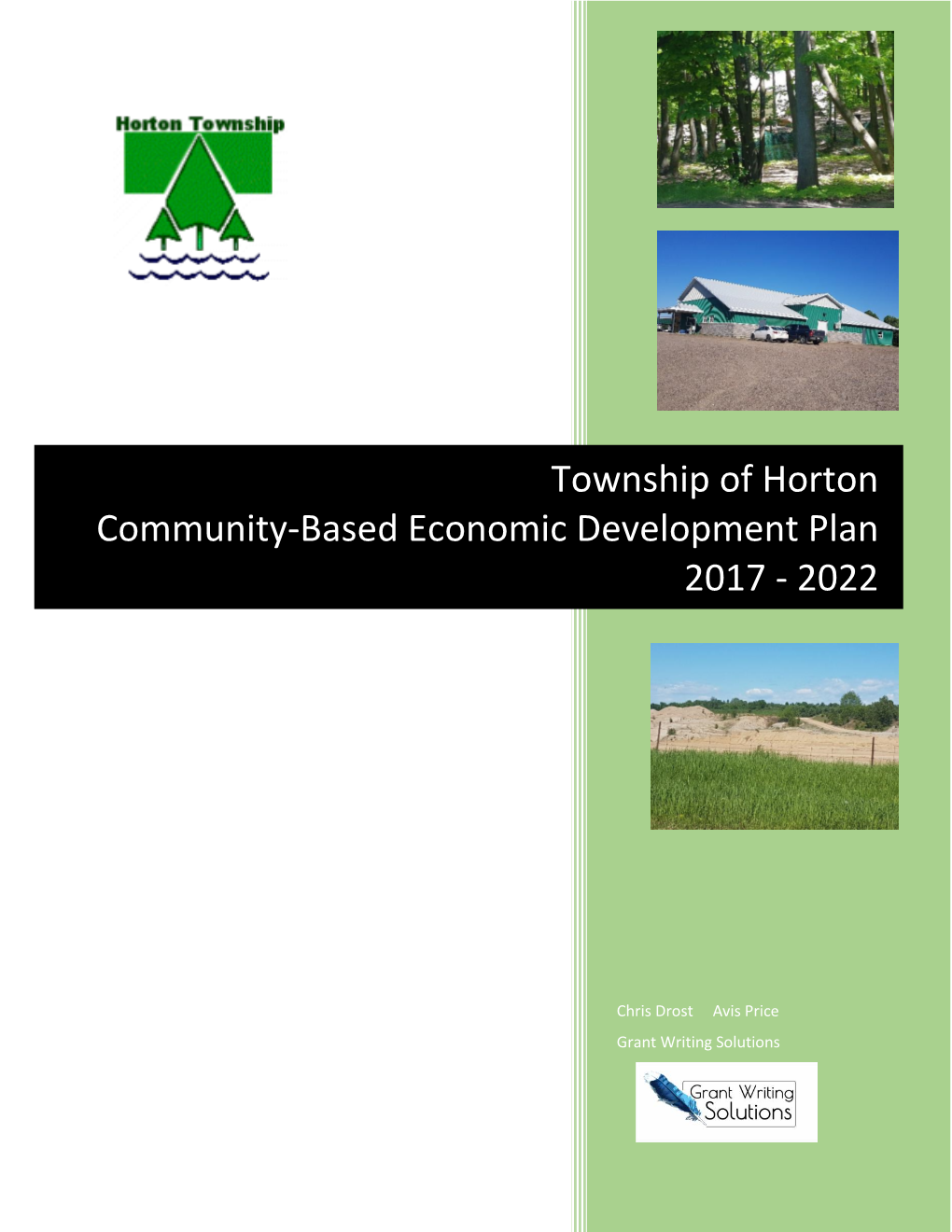 Township of Horton Community-Based Economic Development Plan 2017 - 2022