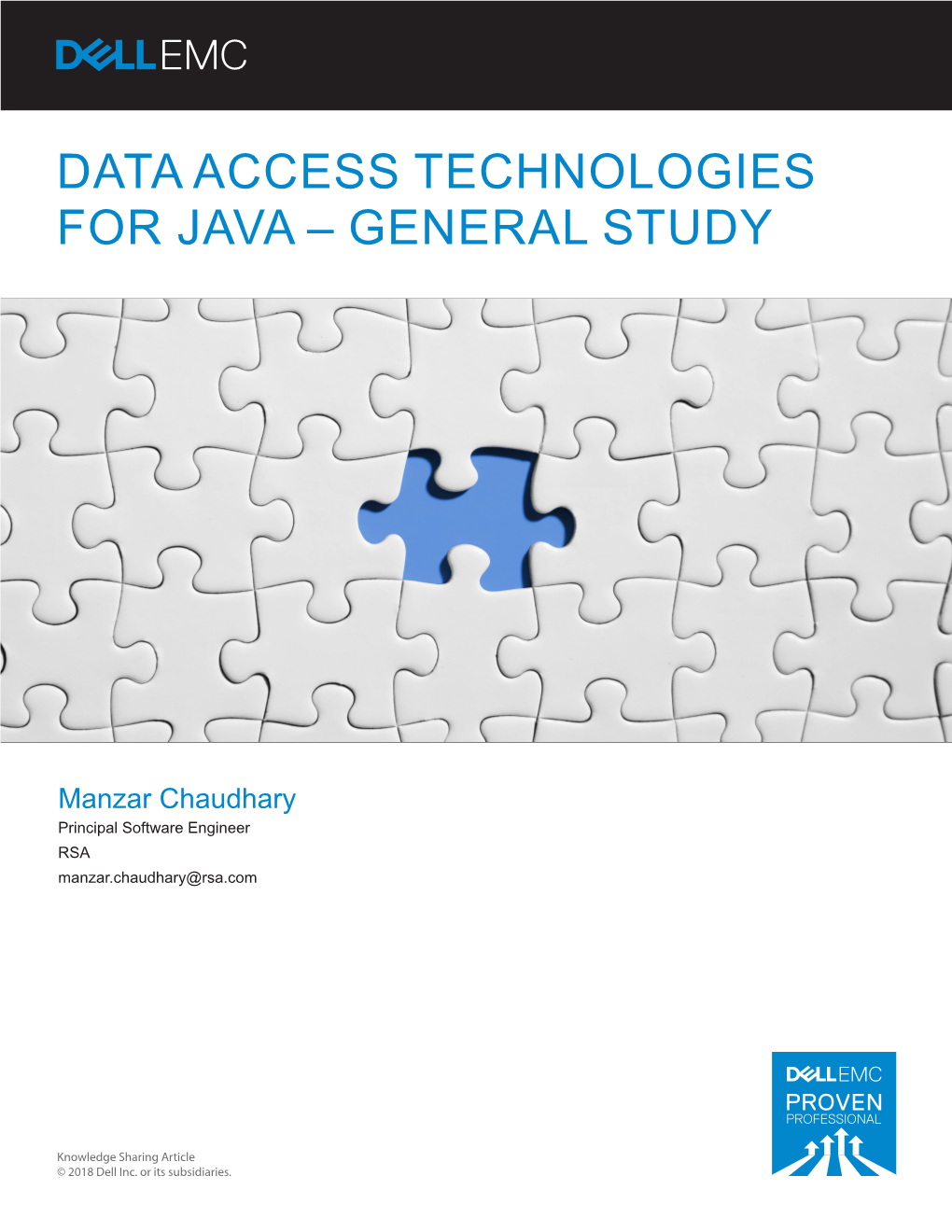 Data Access Technologies for Java – General Study