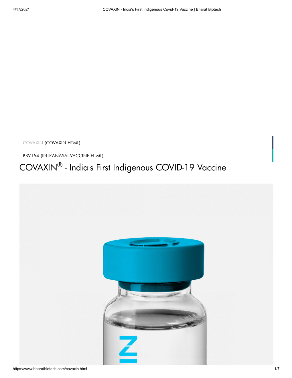 India S First Indigenous COVID-19 Vaccine