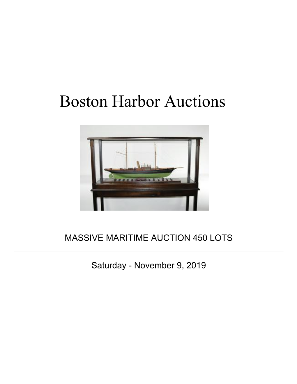 MASSIVE MARITIME AUCTION 450 LOTS Saturday