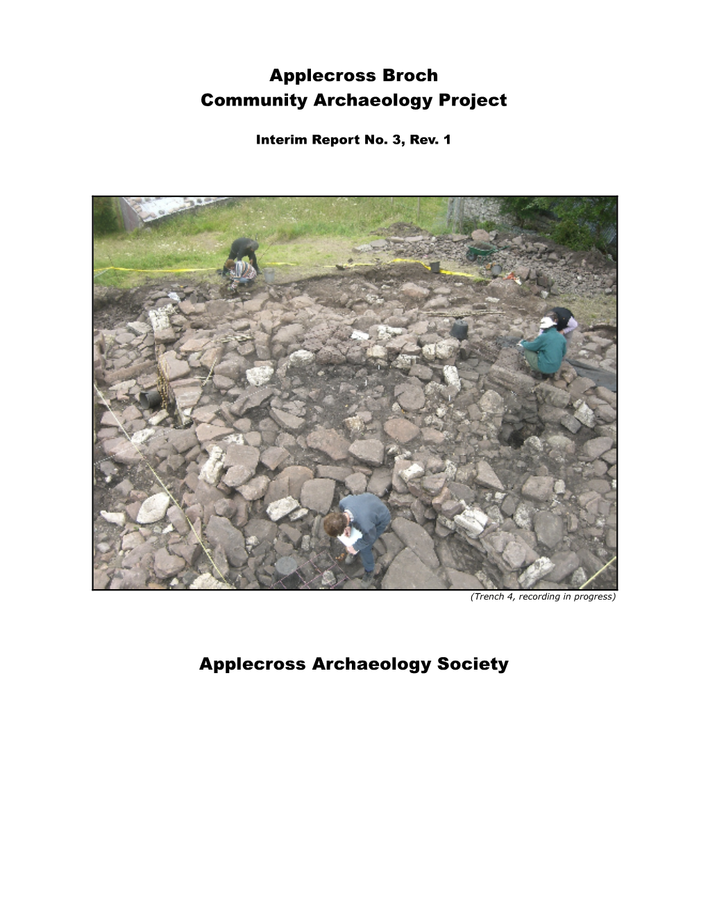 Applecross Broch Community Archaeology Project Applecross