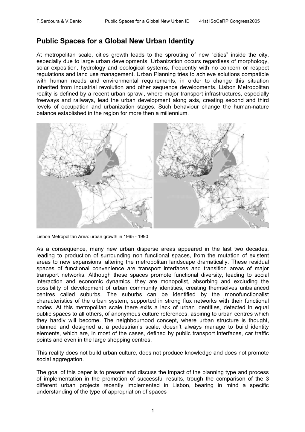 Public Spaces for a Global New Urban Identity