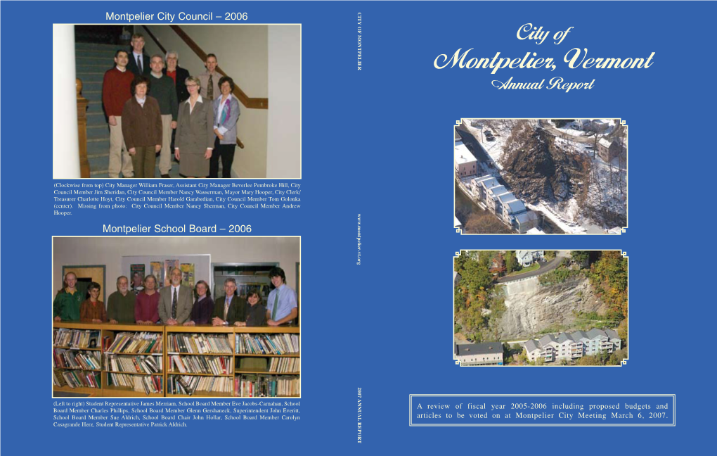 Montpelier, Vermont Annual Report