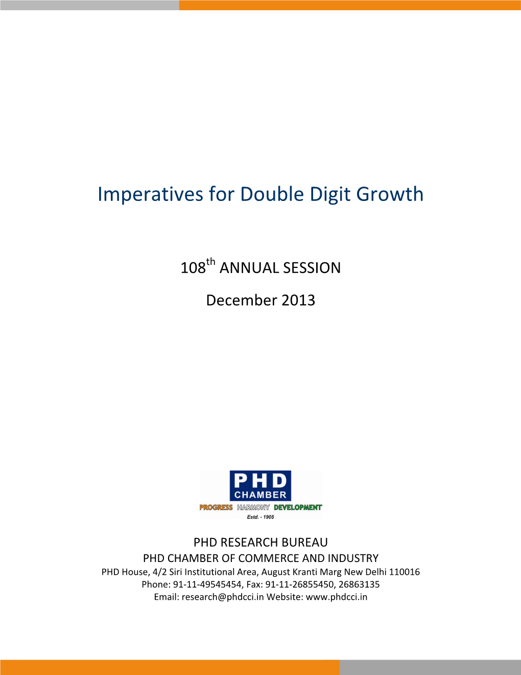 Imperatives for Double Digit Growth