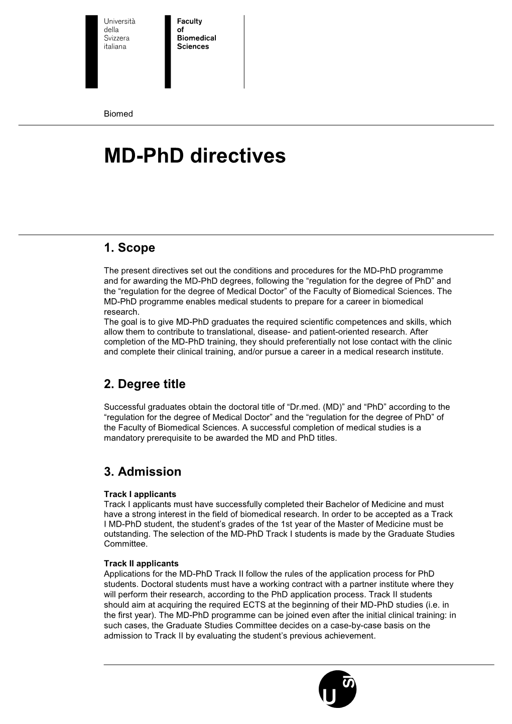 MD-Phd Directives