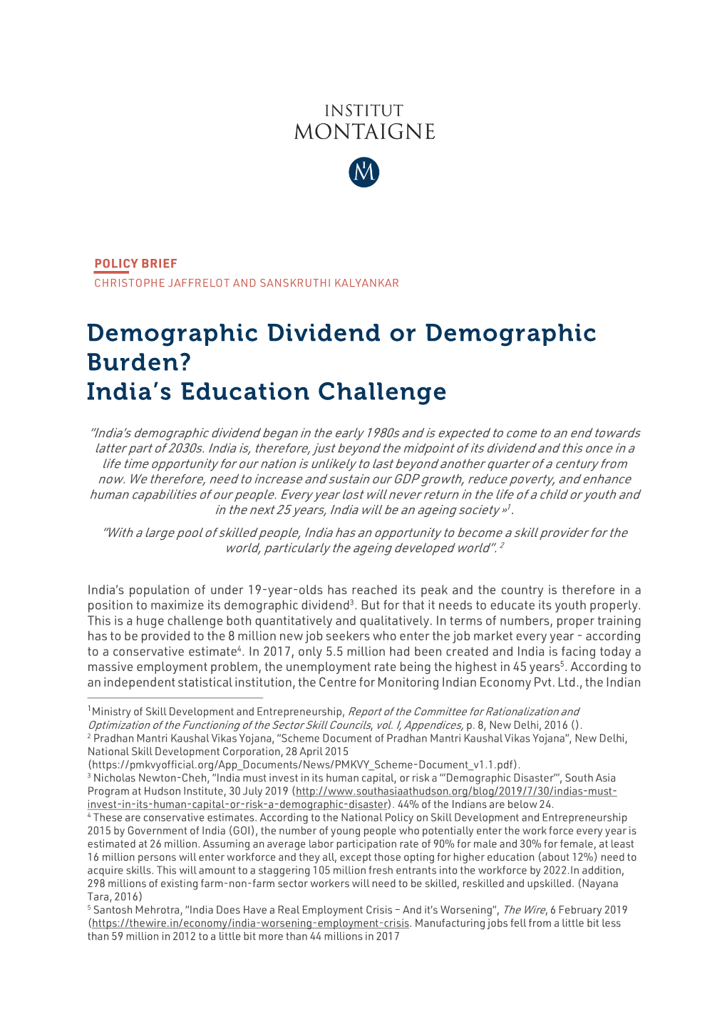 India's Education Challenge