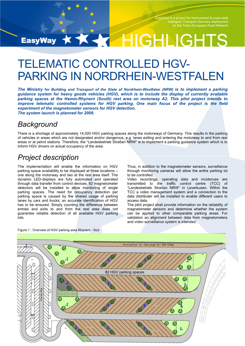 Telematic Controlled Hgv- Parking in Nordrhein-Westfalen