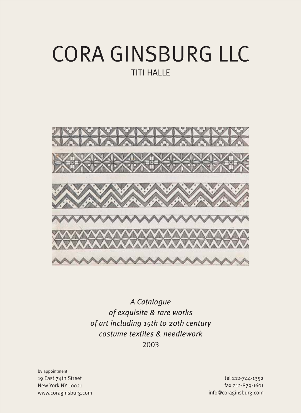 Cora Ginsburg Catalogue 2003