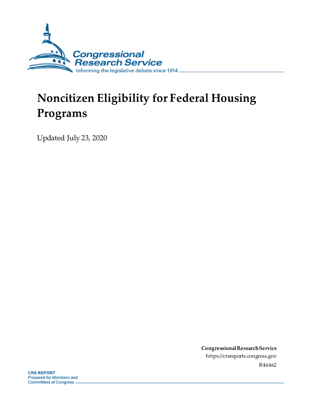 Noncitizen Eligibility for Federal Housing Programs