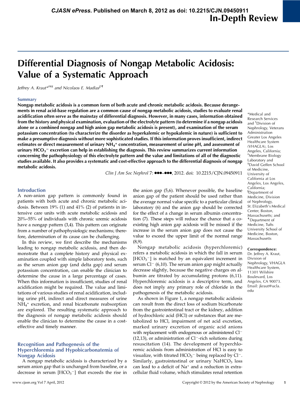 In-Depth Review Differential Diagnosis of Nongap