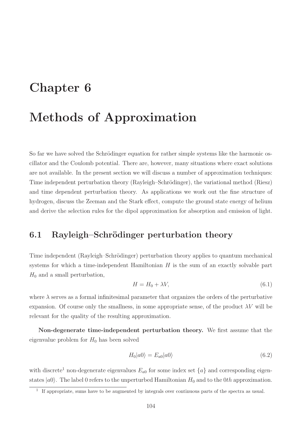 Chapter 6 Methods of Approximation