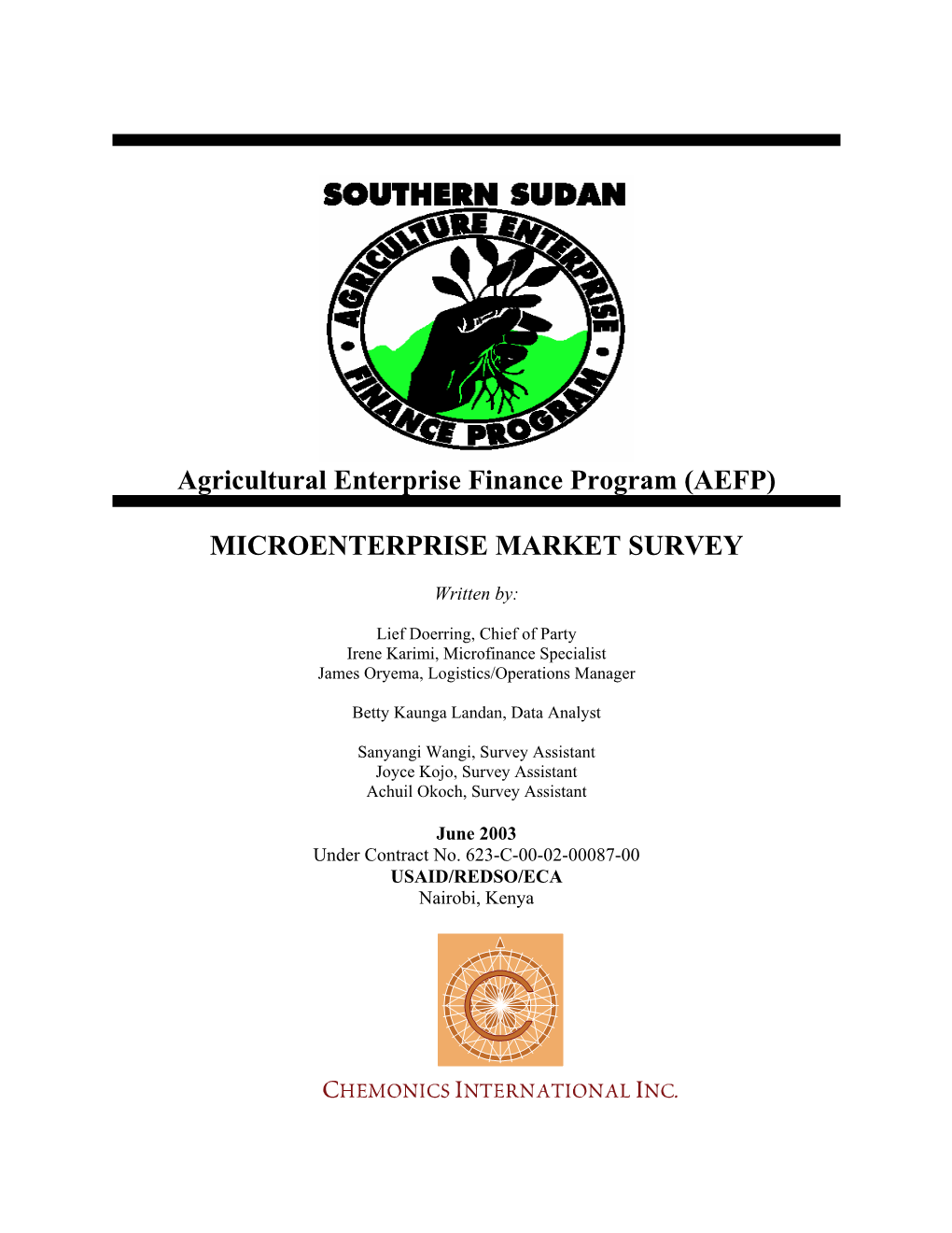 Agricultural Enterprise Finance Program (AEFP)