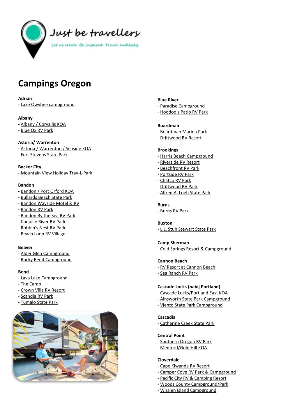 Campings Oregon