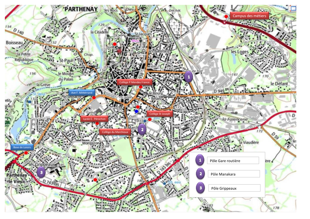 Pôle Gare Routière Pôle Manakara Pôle Grippeaux Campus Des Métiers