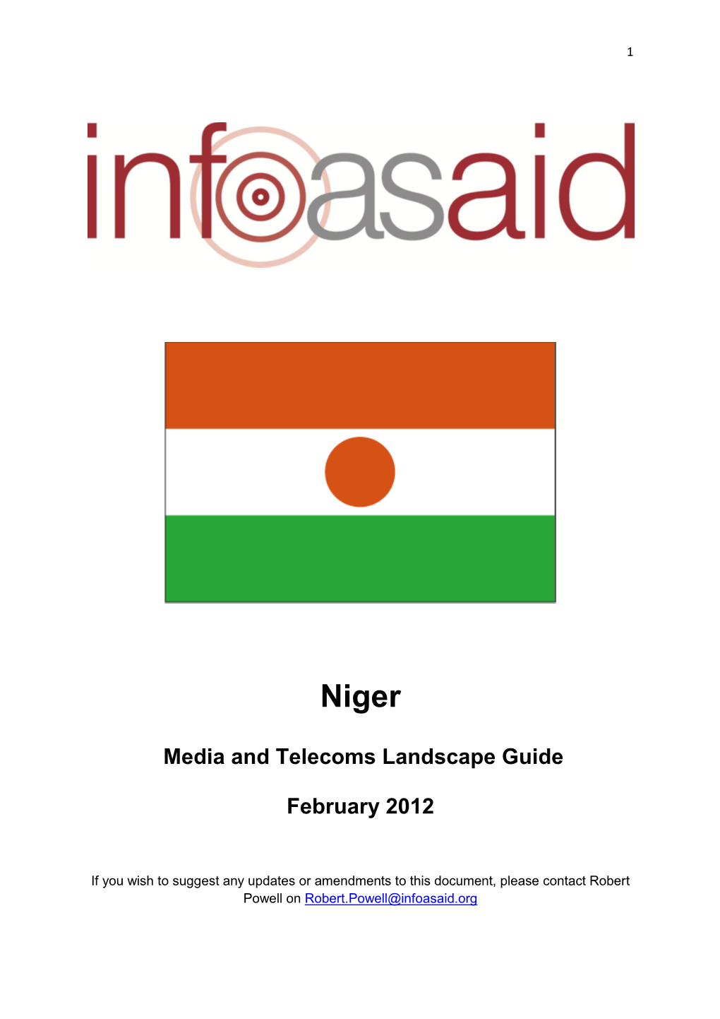 Niger Media and Telecoms Landscape Guide February 2012