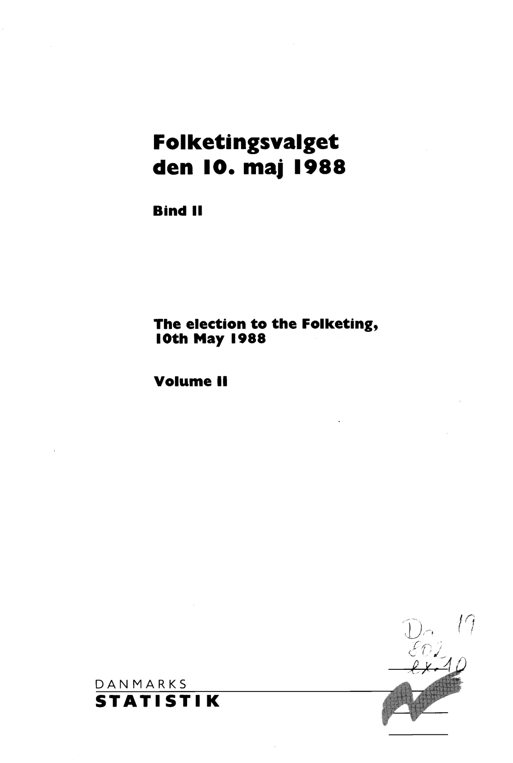 Folketingsvalget Den 10. Maj 1988