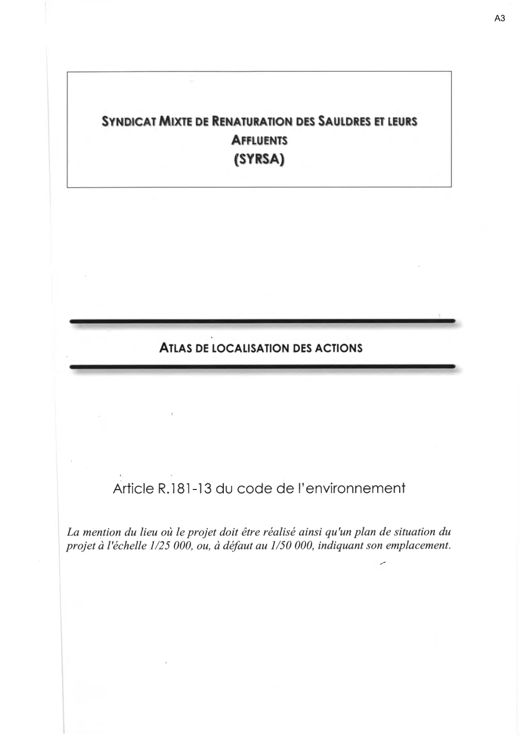 Atlas De Localisation Des Actions Pages 1 À 13