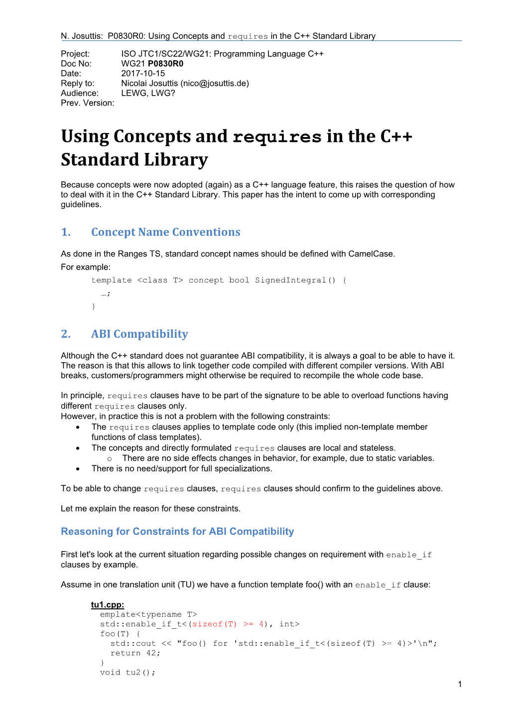 Using Concepts and Requires in the C++ Standard Library