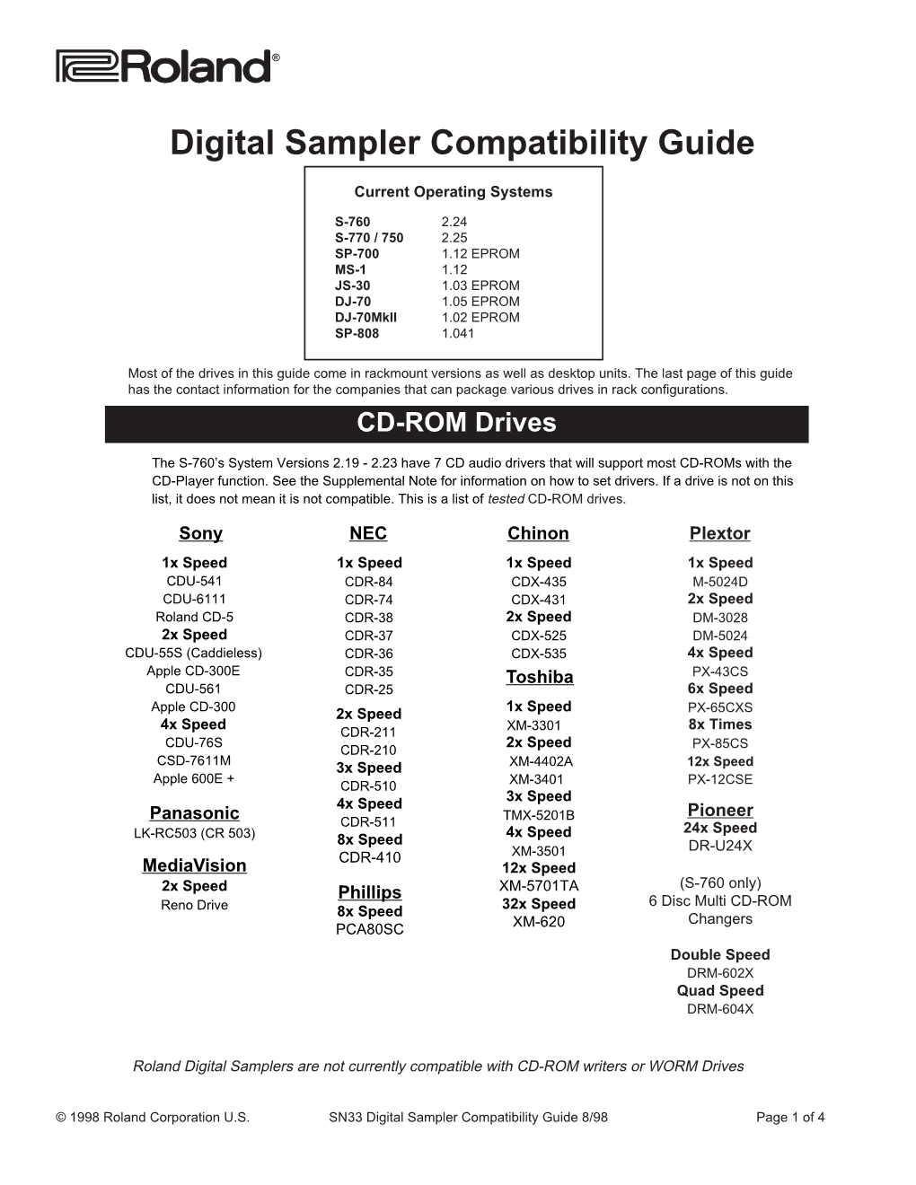 Digital Sampler Compatibility Guide