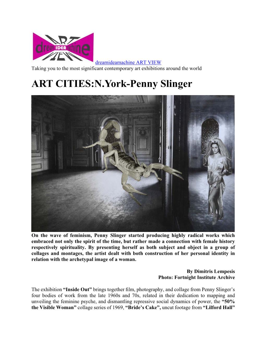 ART CITIES:N.York-Penny Slinger