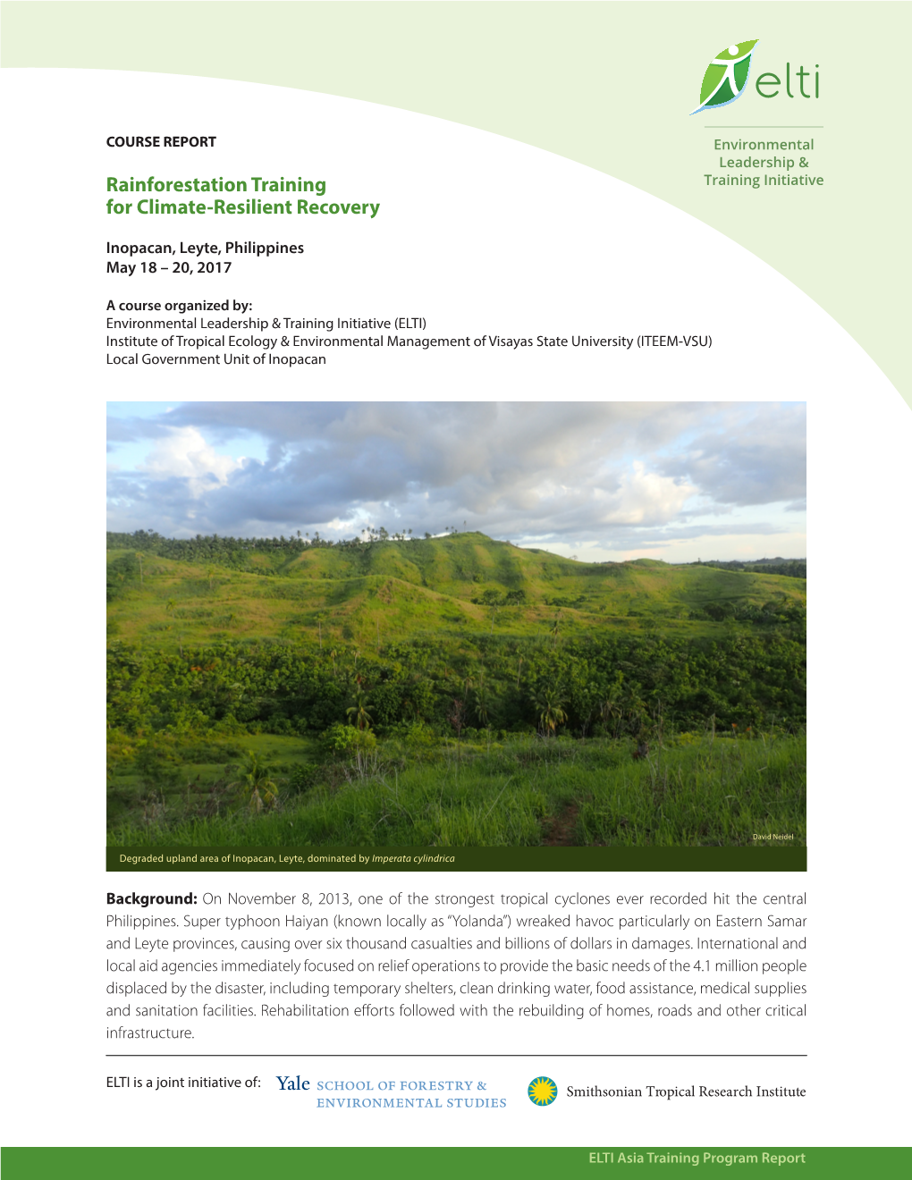 Rainforestation Training for Climate-Resilient Recovery