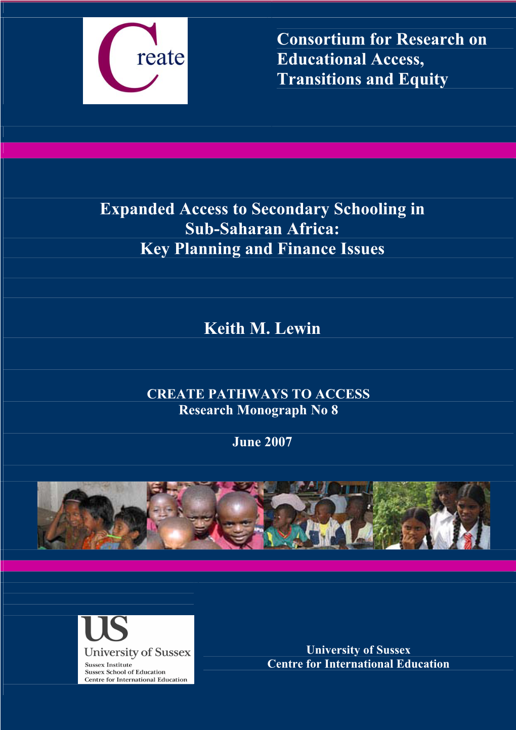 Expanded Access to Secondary Schooling in Sub-Saharan Africa: Key Planning and Finance Issues