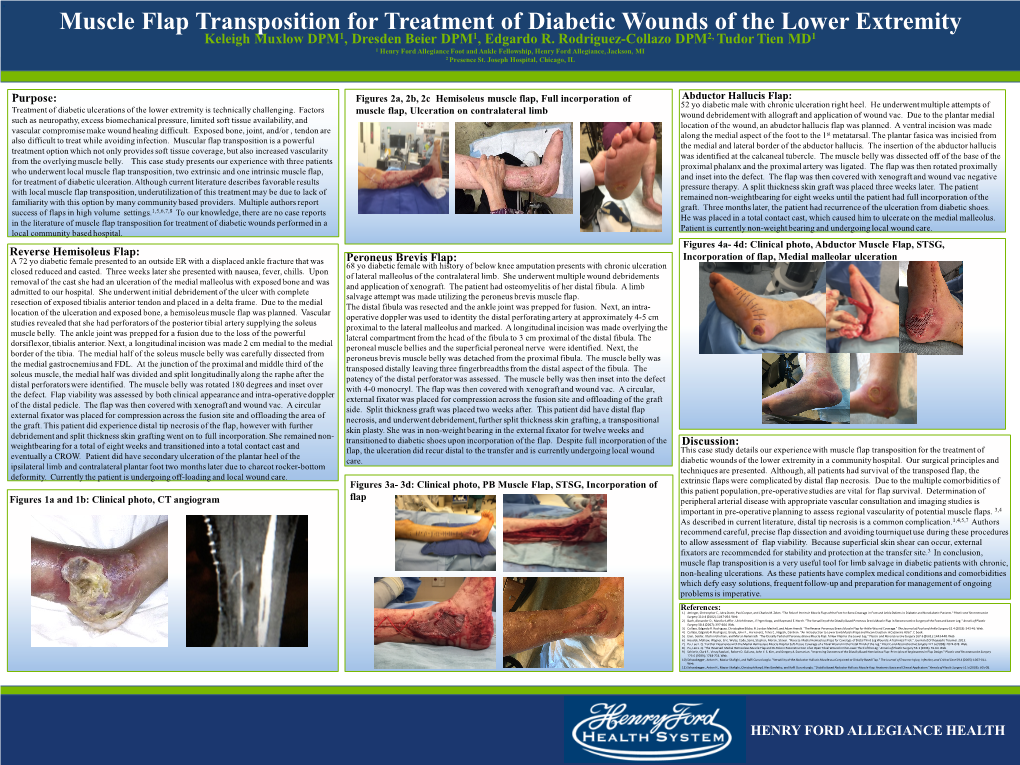 Muscle Flap Poster- ACFAS 2