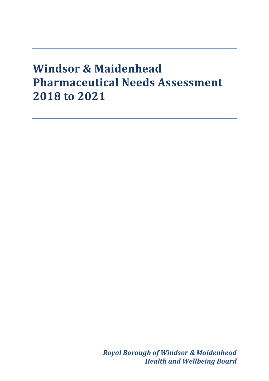 Windsor and Maidenhead PNA 2018 to 2021