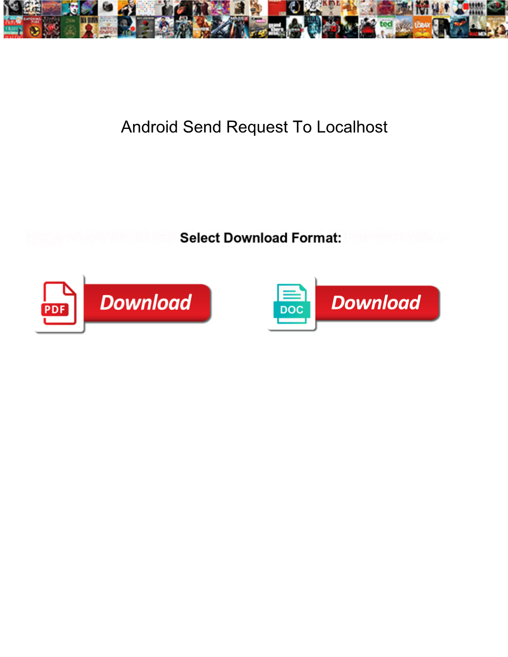 Android Send Request to Localhost