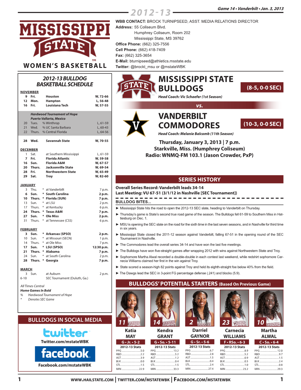 Mississippi State Bulldogs Vanderbilt Commodores