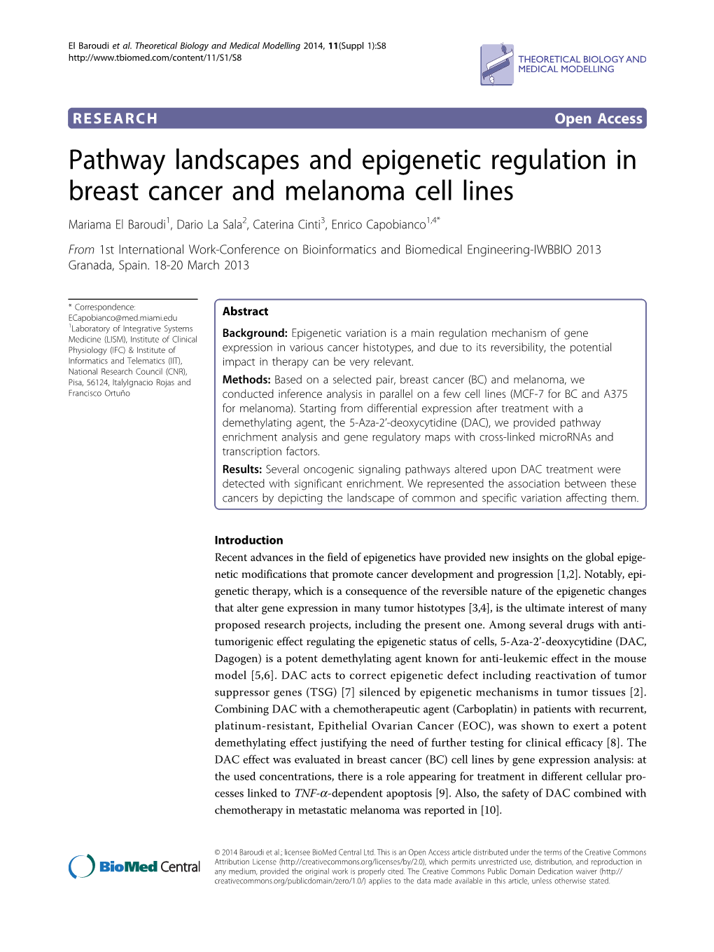 Pathway Landscapes and Epigenetic Regulation in Breast Cancer And