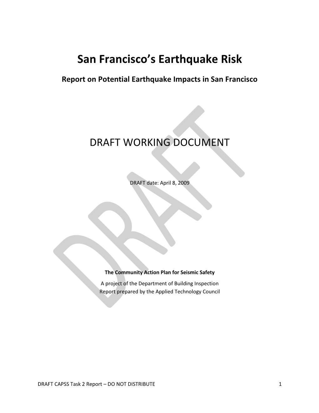 San Francisco's Earthquake Risk