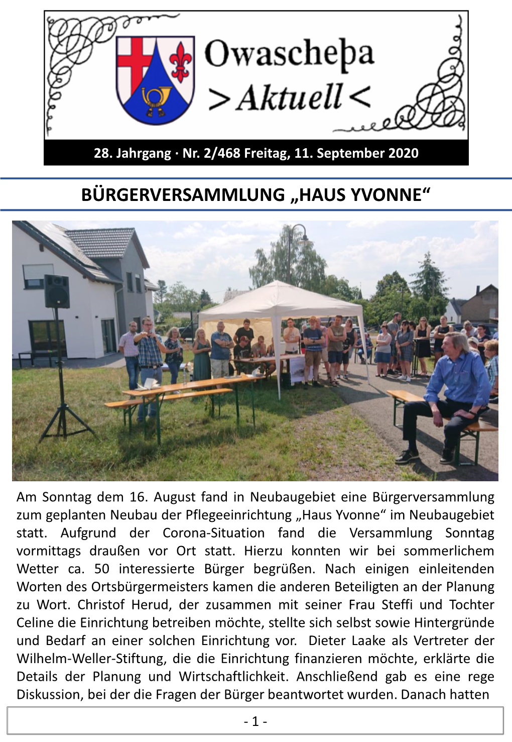 Bürgerversammlung „Haus Yvonne“