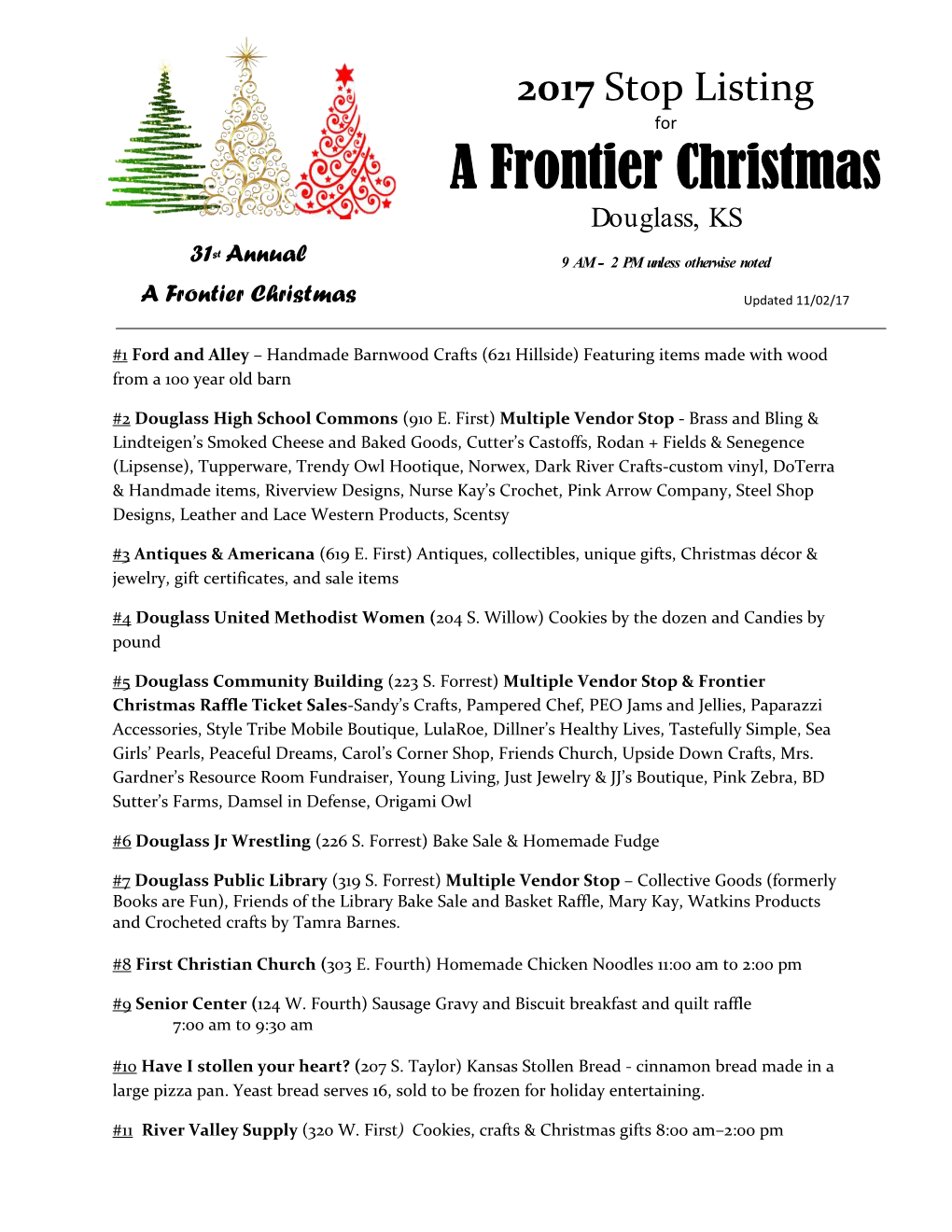 A Frontier Christmas Douglass, Kansas