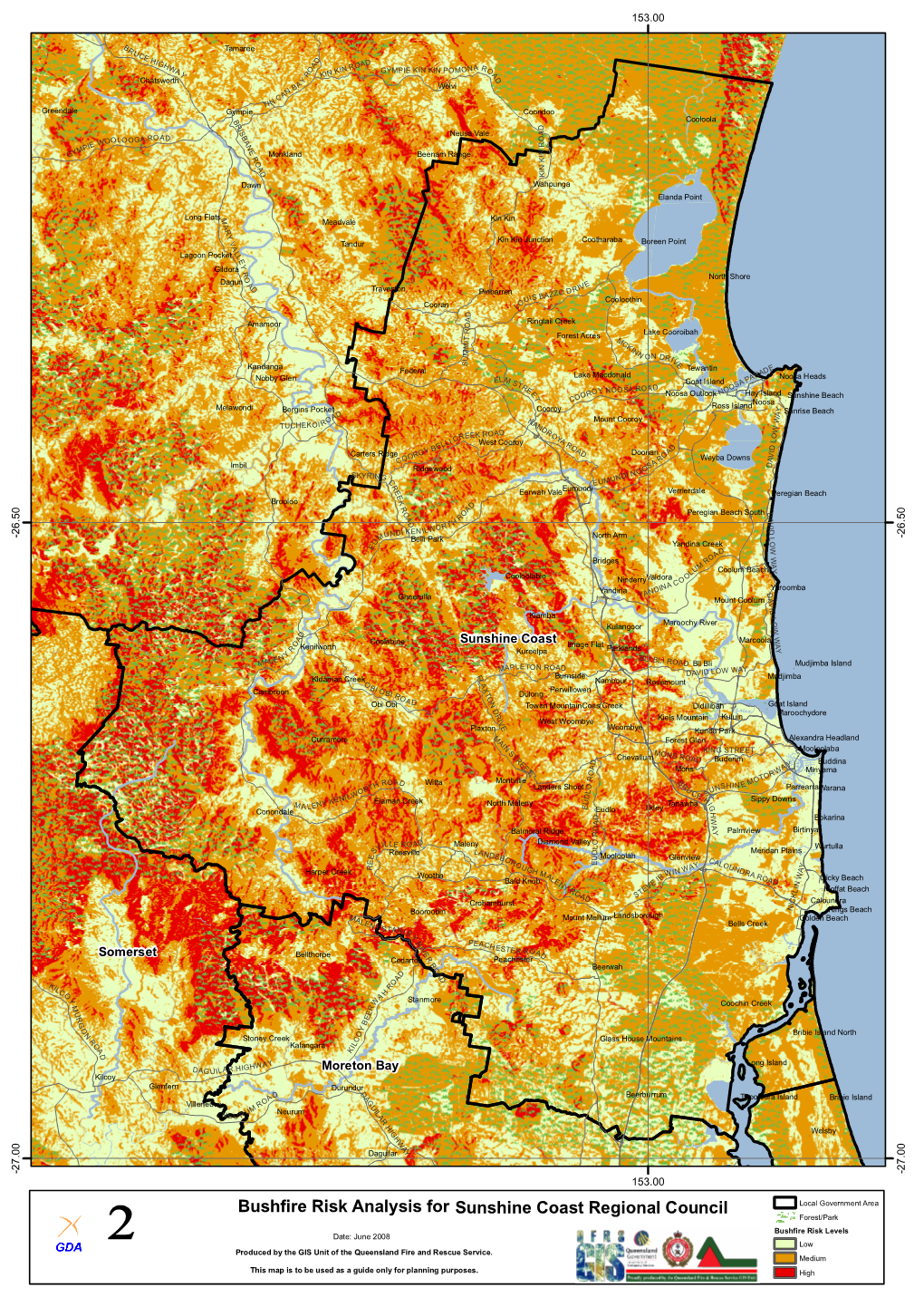 Sunshine Coast Regional Council Bushfire Risk Analysis