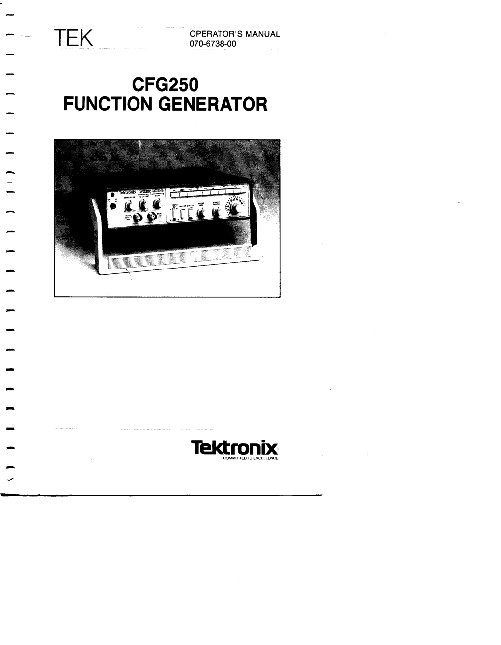 Tektronix CFG250 Function Generator