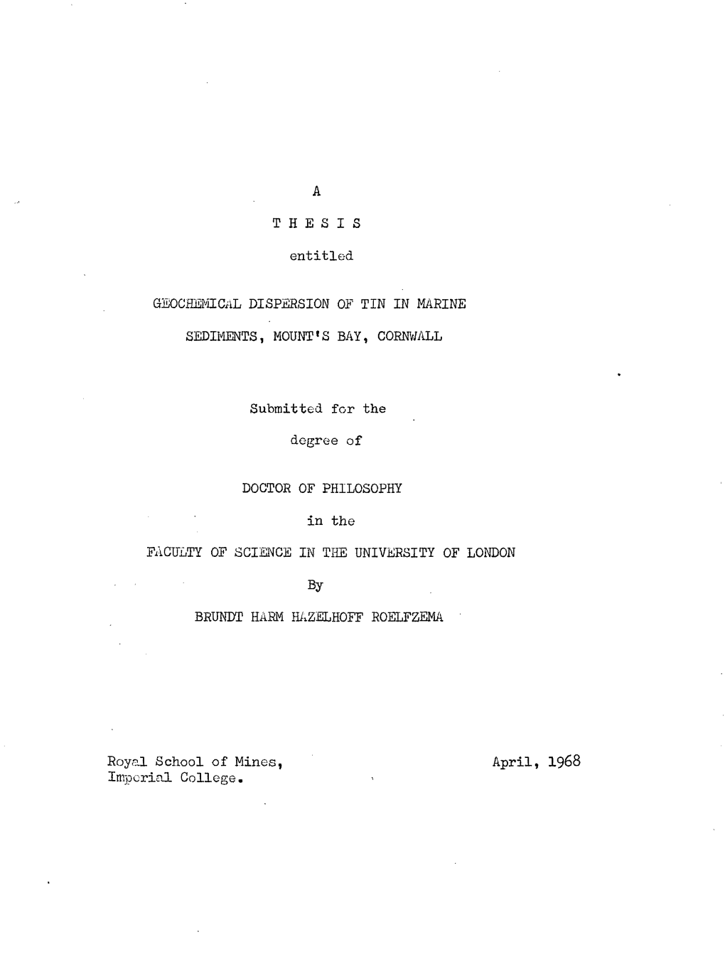 Hazelhoff Roelfzema-BH-1968-Phd-Thesis.Pdf