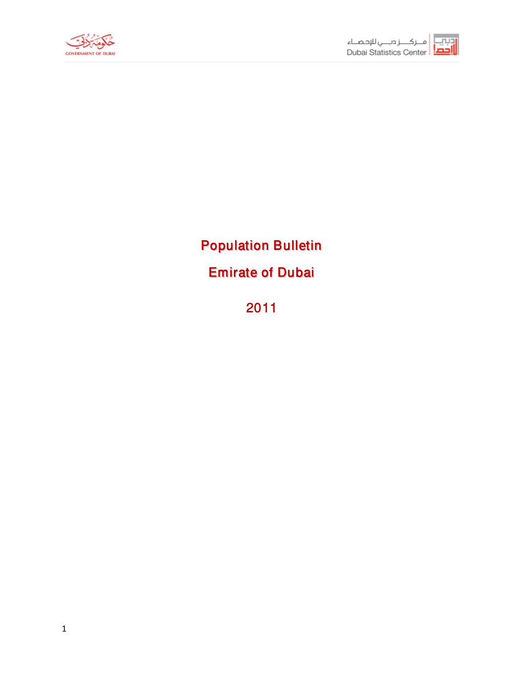 Population Bulletin Emirateof Dubai 1122