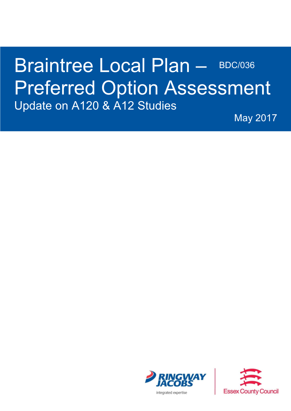 Braintree Local Plan – Preferred Option Assessment