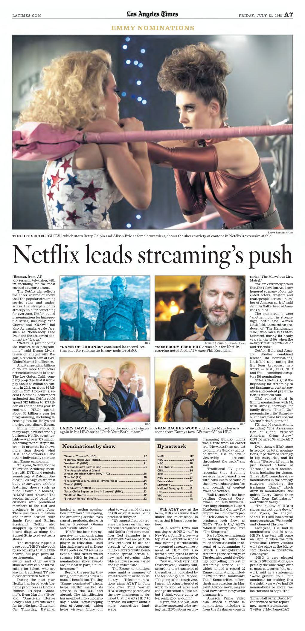 Netflix Leads Streaming's Push