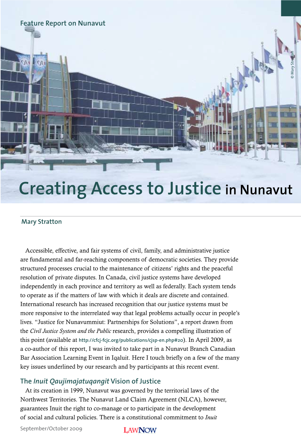 Creating Access to Justice in Nunavut