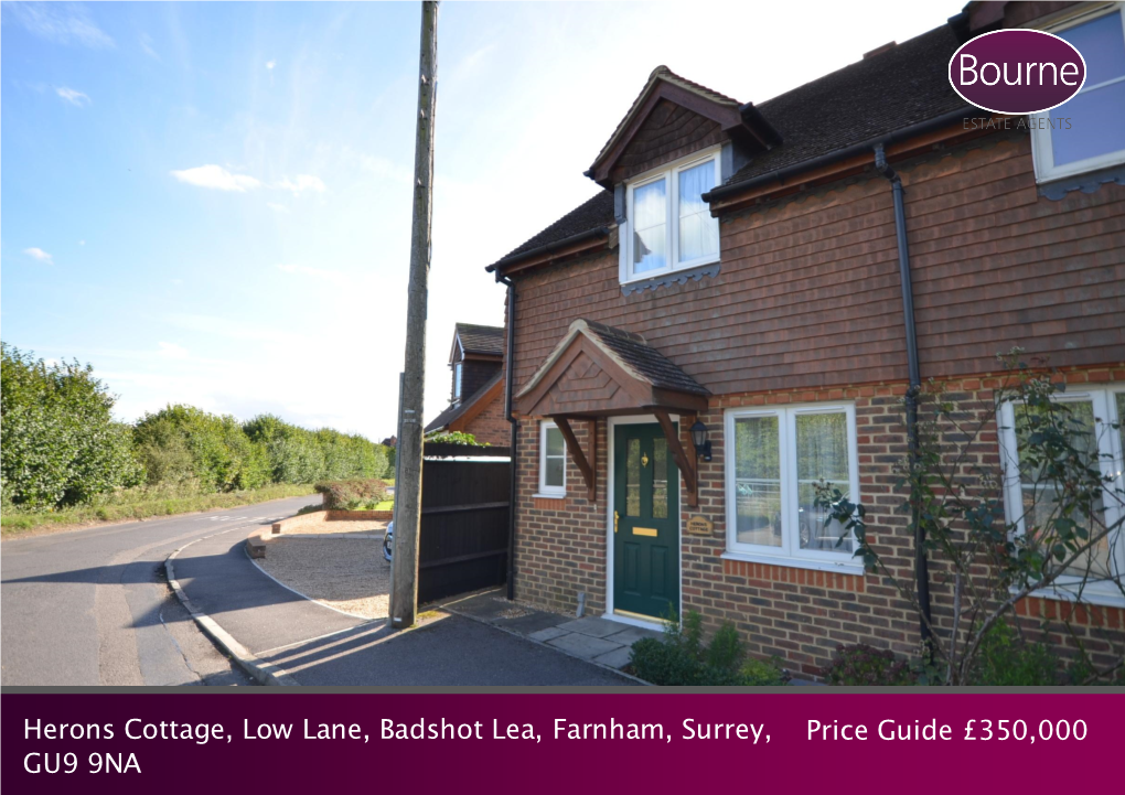 Herons Cottage, Low Lane, Badshot Lea, Farnham, Surrey, GU9 9NA