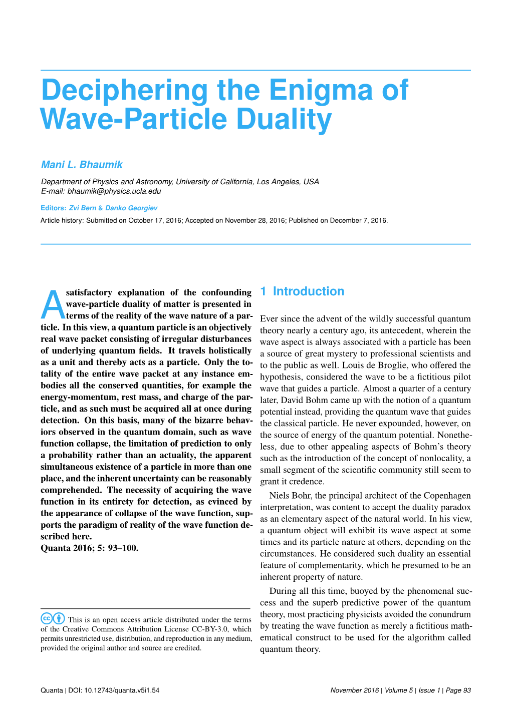 Deciphering the Enigma of Wave-Particle Duality